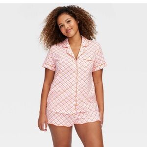 NWT Roller Rabbit X Target Geo Hearts Pajama Set XS or XXL